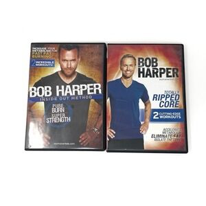 Bob Harper Workout DVD Lot Inside Out Method Totally Ripped Core Fitness Bundle